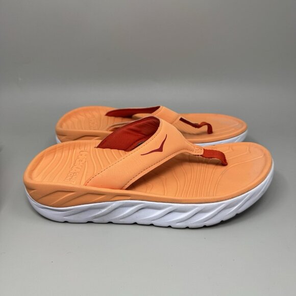 Hoka One One Ora Recovery Flip 2 Women's Size 8 Sandals Orange Comfort Shoes - Picture 1 of 7
